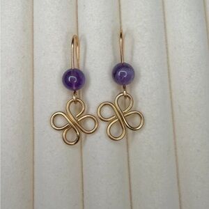 Clover Amethyst Earrings